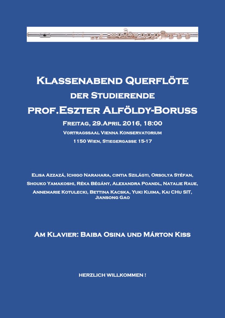 2016 ápr 29 Klassenabend Querflöte